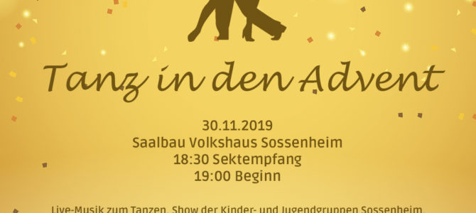 Tanz in den Advent am Samstag, den 30. November im Volkshaus Sossenheim /Nachtrag/
