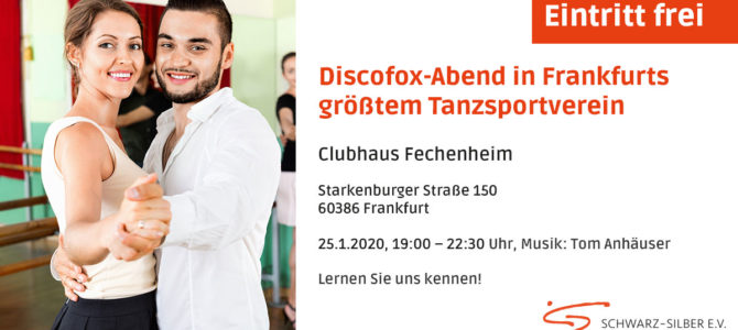 Einladung zum Discofox – Übungsabend am kommenden Samstag, 25.01.2020