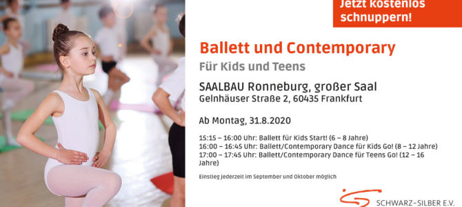 Ab 31.08. Ballett & Contemporary Dance in FFM-Preungesheim