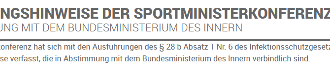 Landessportbund veröffentlicht neue Auslegungshinweise zum Sport in Zeiten der Bundesnotbremse
